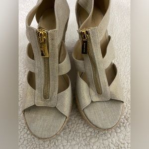 Michael Kors Damita Wedges Size 8 Biege